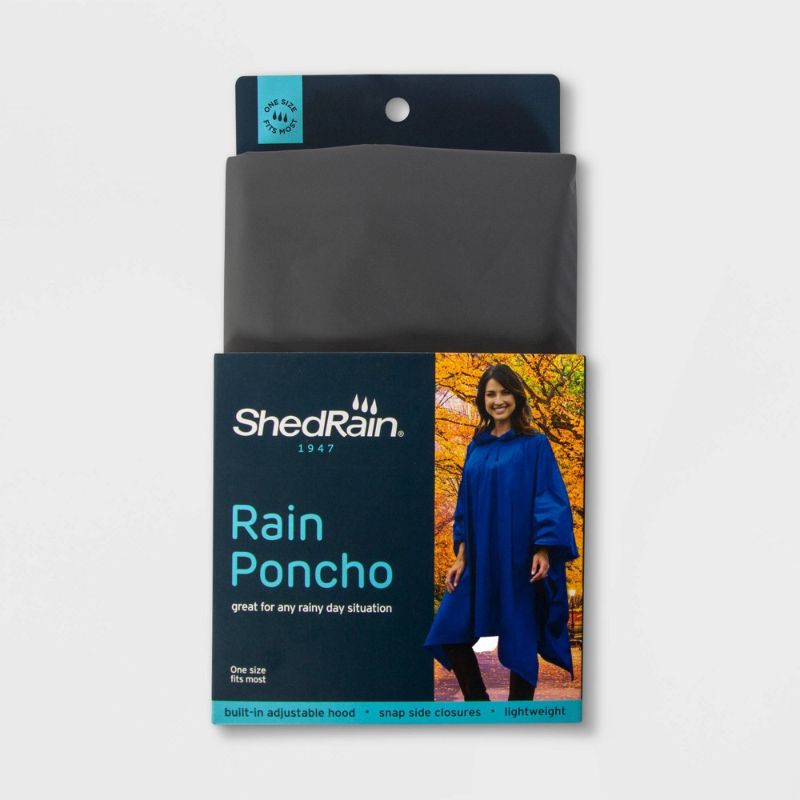 Photo 1 of 2PK-ShedRain Poncho - Charcoal
