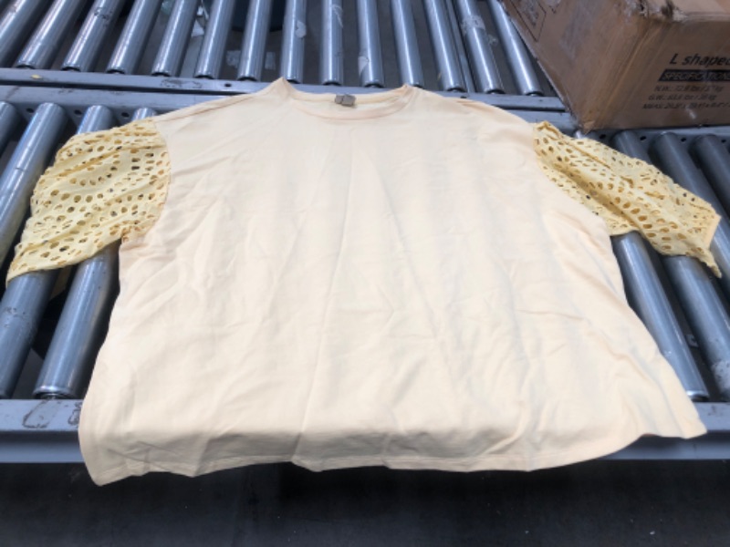 Photo 1 of 2X-A NEW DAY YELLOW SHORT SLEEVE SWEATER SHIRT