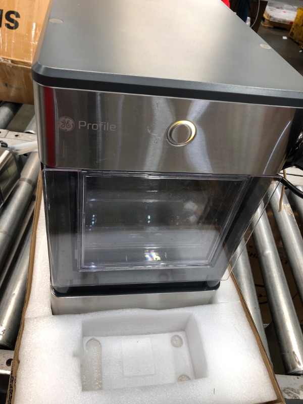 Photo 2 of GE Profile Opal | Countertop Nugget Ice Maker with Side Tank | Portable Ice Machine Makes up to 24 lbs. of Ice Per Day | Stainless Steel Finish
