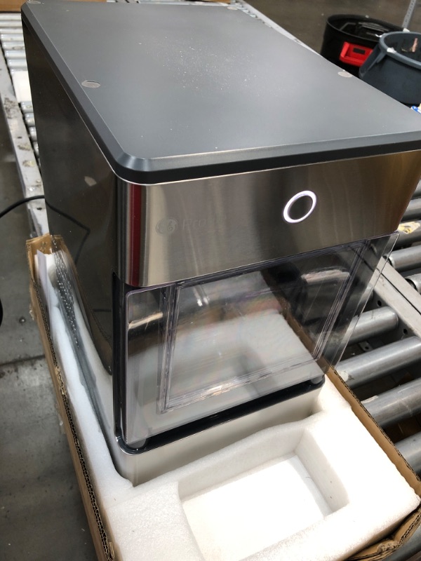 Photo 1 of GE Profile Opal | Countertop Nugget Ice Maker with Side Tank | Portable Ice Machine Makes up to 24 Lbs. of Ice per Day | Stainless Steel Finish
