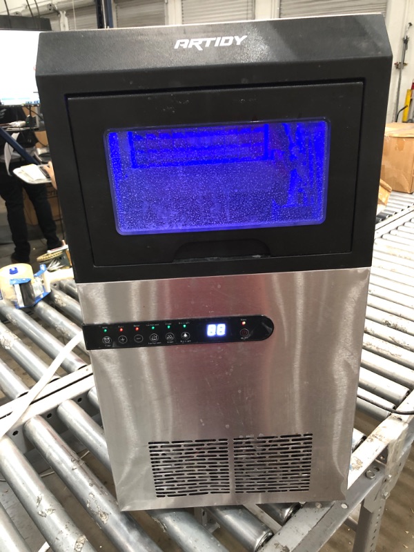 Photo 2 of ***PARTS ONLY*** Artidy Commercial Ice Maker Machine, 100LBS/24H Clear Square Ice Cube,33LBS Ice Storage Capacity with Auto Clean and LED Temperature Display for Home,Restaurant,Bar,Coffee Shop,Kitchen
