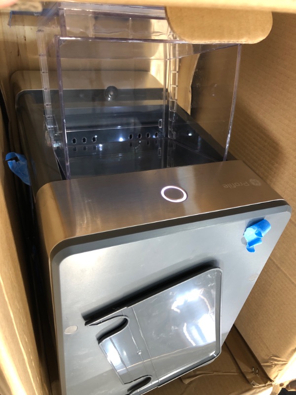 Photo 4 of GE Profile Opal | Countertop Nugget Ice Maker with Side Tank | Portable Ice Machine Makes up to 24 Lbs. of Ice per Day | Stainless Steel Finish
