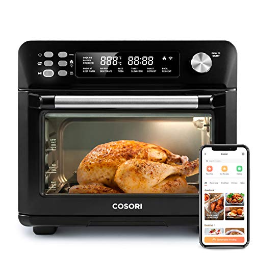 Photo 1 of COSORI 12-in-1 Air Fryer Toaster Combo Countertop Dehydrator for Chicken Pizza and Cookies Recipes & Accessories Included Work with Alexa 25L Sma
