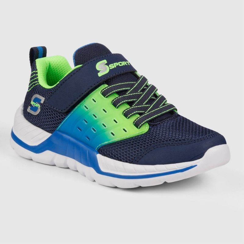 Photo 1 of Boys' S Sport by Skechers Chrys Sneakers - Navy/Lime - 6
