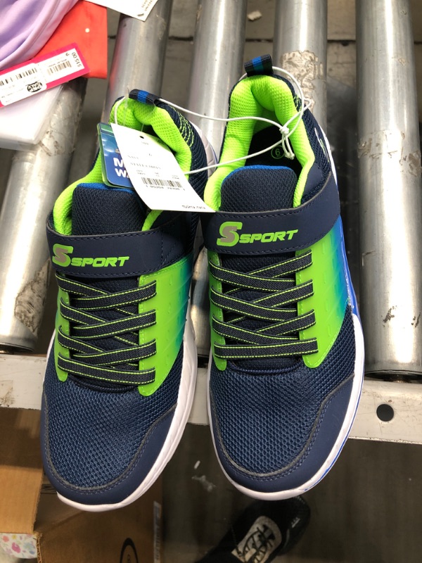 Photo 2 of Boys' S Sport by Skechers Chrys Sneakers - Navy/Lime - 6
