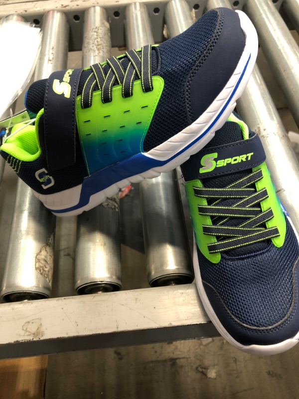 Photo 3 of Boys' S Sport by Skechers Chrys Sneakers - Navy/Lime - 6
