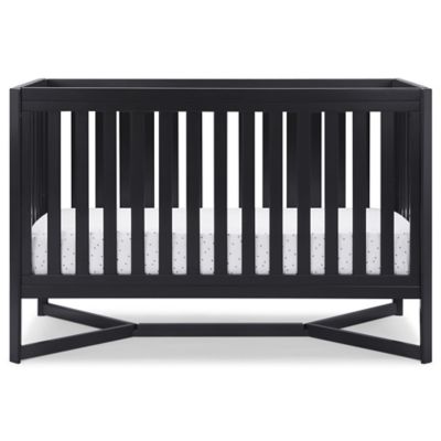 Photo 1 of Delta Children Tribeca 4-in-1 Modern Wood Convertible Crib in Midnight Gray
