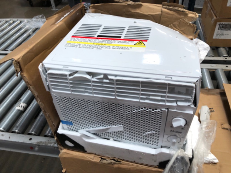 Photo 3 of (DAMAGED, FOR PARTS ONLY)Haier Mechanical Window Air Conditioner | 5,050 BTU | Easy Install Kit Included | Dual Mechanics for Cooling Fan Power and Temperature Control | Cools up to 150 Square Feet | 115 Volts | White
**BACK IS CRUSHED, FRONT BROKEN, DOES