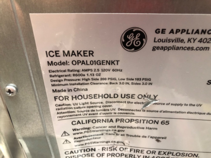 Photo 4 of GE Profile Opal 2.0 | Countertop Nugget Ice Maker | Ice Machine with WiFi Connectivity | Smart Home Kitchen Essentials | Stainless Steel
