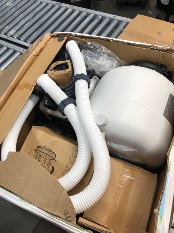 Photo 7 of (DAMAGE)Intex 26647EG Krystal Clear 14-Inch 2800 GPH Above Ground Pool Sand Filter Pump with Automatic Timer, 110-120V with GFCI, and 6-Function Control
**BROKEN COVER**