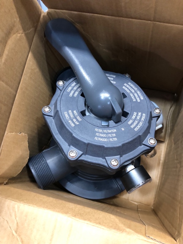 Photo 4 of (DAMAGE)Intex 26647EG Krystal Clear 14-Inch 2800 GPH Above Ground Pool Sand Filter Pump with Automatic Timer, 110-120V with GFCI, and 6-Function Control
**BROKEN COVER**