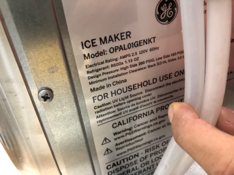 Photo 4 of ***PARTS ONLY*** GE Profile Opal | Countertop Nugget Ice Maker with Side Tank | Portable Ice Machine Makes up to 24 Lbs. of Ice per Day | Stainless Steel Finish
