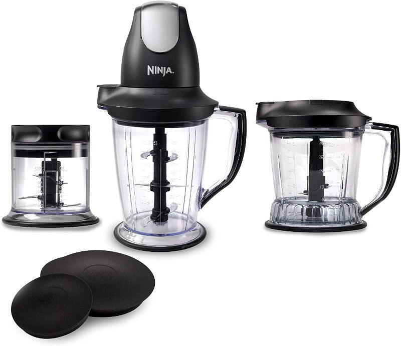 Photo 1 of ***MISSING COMPONENTS*** Ninja QB1004 Blender/Food Processor with 450-Watt Base, 48oz Pitcher, 16oz Chopper Bowl, and 40oz Processor Bowl for Shakes, Smoothies, and Meal Prep
