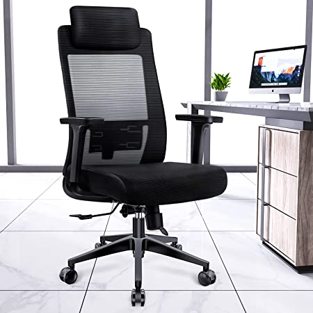 Photo 1 of DAVEJONES Ergonomic Office Chair - Computer Desk Chairs High Back with Lumbar Support, 3D Adjustable Arms
