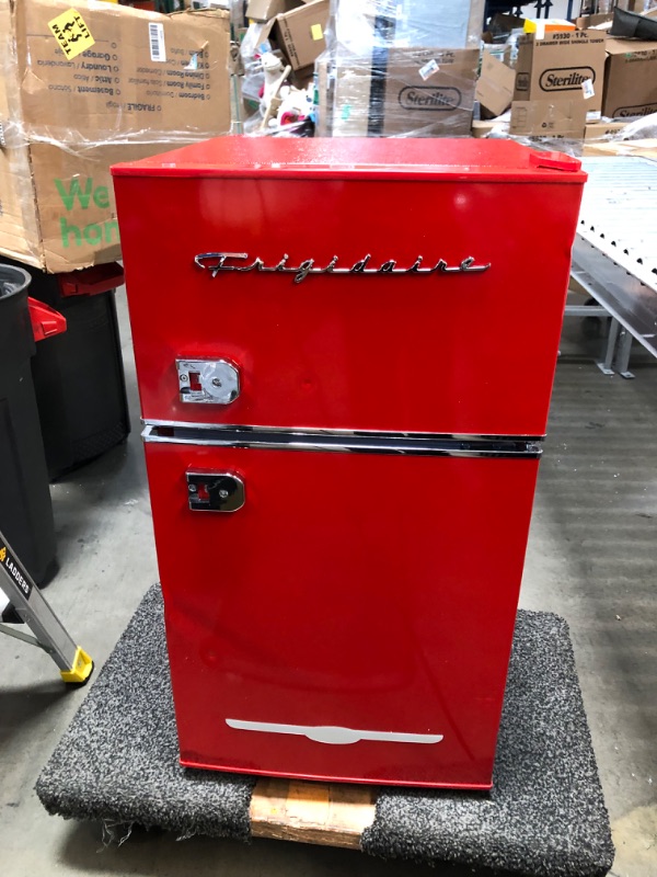 Photo 5 of Frigidaire EFR840-RED 3.2 Cu Ft Red 2 Door Retro Bar Fridge with Side Bottle Opener
