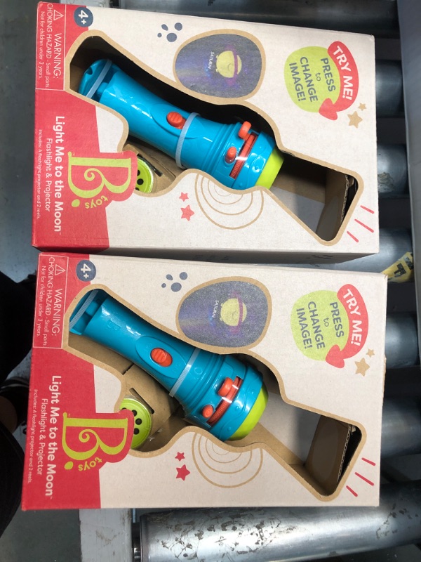 Photo 2 of 2 PACK**B. toys Projector Flashlight Light Me to the Moon - Blue

