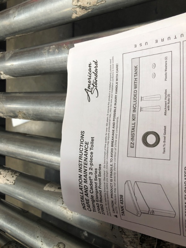 Photo 4 of American Standard 4338001 Cadet 3 Toilet Tank with Performance Flushing System White Fixture Toilet Tank Only
