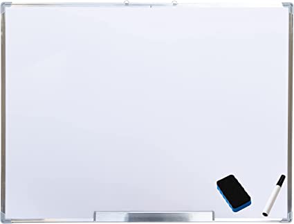 Photo 1 of BalanceFrom Magnetic Whiteboard Dry Erase Board Silver Aluminum Frame with Eraser and Marker Pen, 36" x 48"
