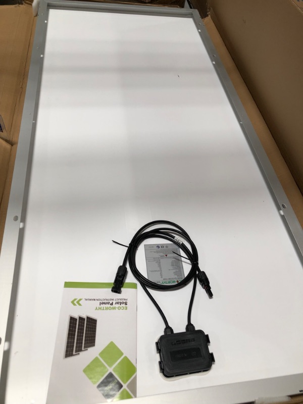 Photo 1 of ECO-WORTHY 195 Watt 12 Volt Monocrystalline Solar Panel Module Off Grid PV Power for Battery Charging, Boat, Caravan, RV
