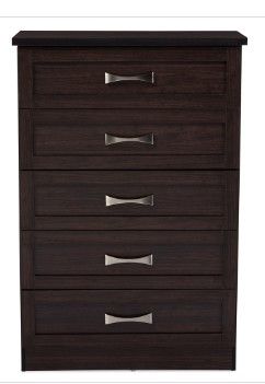 Photo 1 of ***BOX 2 OF 2 ONLY*** Wholesale Interiors Br888002-wenge-ctn2 Modern & Contemporary 5-drawer Wood Tallboy Storage Chest - Dark Brown
