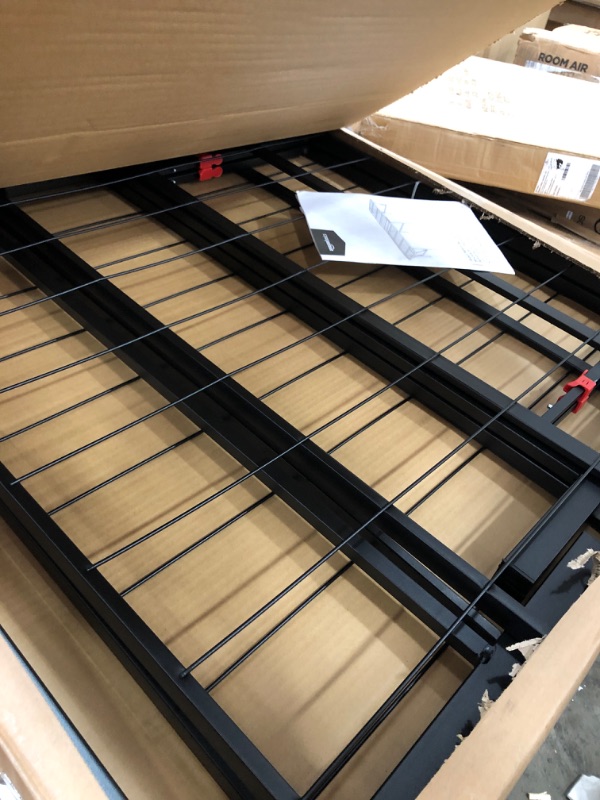 Photo 1 of Amazon Basics Foldable Metal Platform Bed Frame with Tool Free Setup, 18 Inches High, Twin, Black
