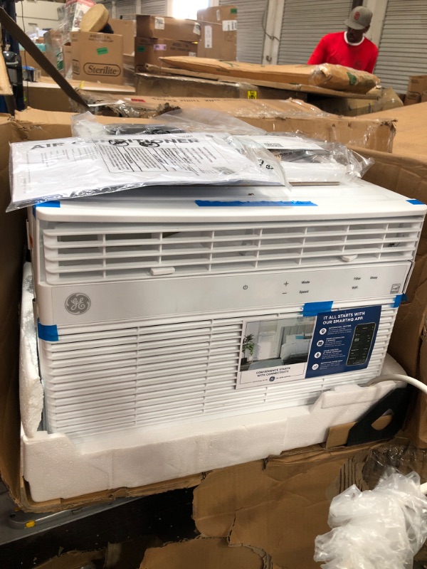 Photo 2 of GE Window Air Conditioner 8000 BTU, Wi-Fi Enabled, Energy-Efficient Cooling for Medium Rooms, 8K BTU Window AC Unit with Easy Install Kit, Control Using Remote or Smartphone App
