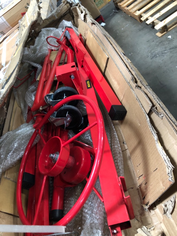 Photo 2 of ***PARTS ONLY***
VEVOR Drywall Rolling Lifter Panel, 16ft Sheetrock Lift Drywall Lift, 150lb Weight Capacity Panel Hoist Jack Tool, Steel Material w/Telescopic Arm & 3 Lockable Wheels, 48x192 in Plasterboard Size
