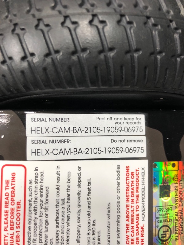 Photo 5 of *NONFUNCTIONAL* Hover-1 Helix Electric Hoverboard | 7MPH Top Speed, 4 Mile Range, 6HR Full-Charge, Built-in Bluetooth Speaker, Rider Modes: Beginner to Expert
