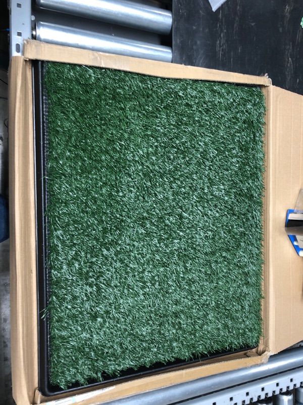 Photo 1 of Artificial Grass Puppy Pee Pad for Dogs and Small Pets - 20x25 Reusable 3-Layer Training Potty Pad with Tray - Dog Housebreaking Supplies by PETMAKER
