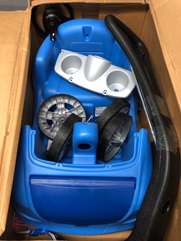 Photo 2 of Best Choice Products Kids 3-in-1 Push and Pedal Car Toddler Ride On w/ Handle, Horn, Music - Blue