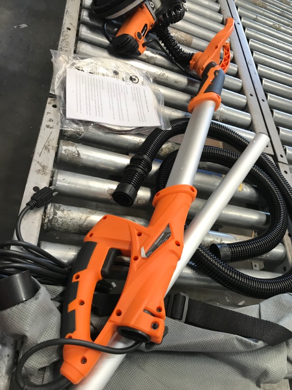 Photo 5 of ***MINOR DAMAGE***BRUSH DOESNT SPIN** ZELCAN 850W Electric Power Drywall Sander with Vacuum Dust Collector, Swivel Head Extendable Variable 5-Speed LED High Visibility Wall Grinding Machine and 12 Sanding Discs

