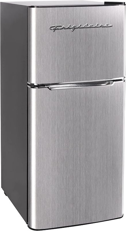 Photo 1 of **DENTED** Frigidaire EFR451 2 Door Refrigerator/Freezer, 4.6 cu ft, Platinum Series, Stainless Steel, Double
