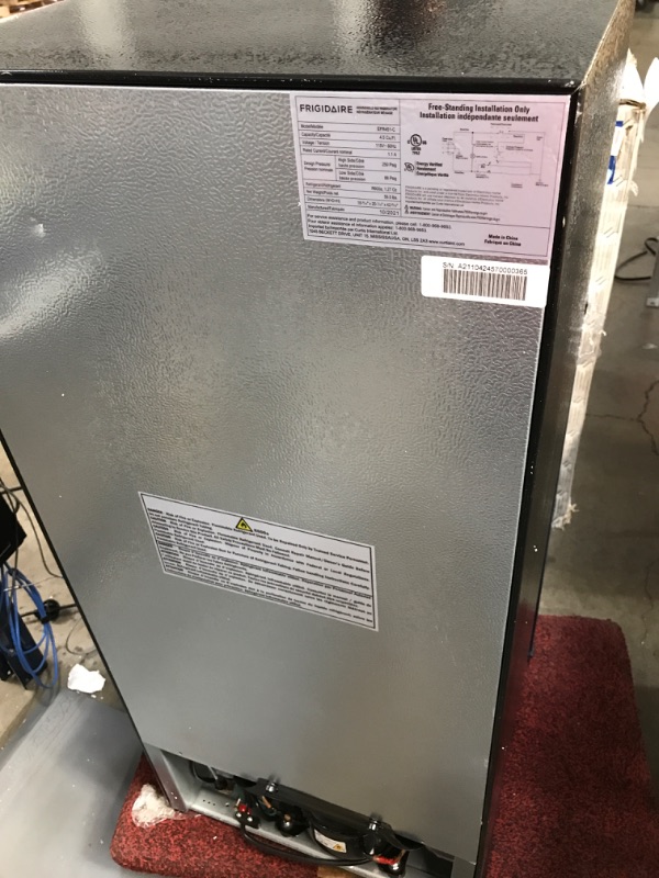 Photo 4 of **DENTED** Frigidaire EFR451 2 Door Refrigerator/Freezer, 4.6 cu ft, Platinum Series, Stainless Steel, Double
