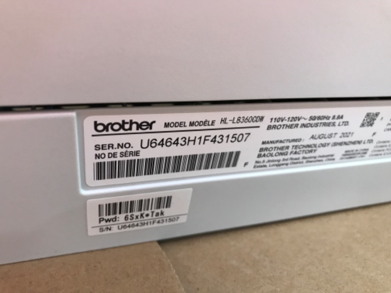 Photo 7 of **TESTED** Brother Printer HLL8360CDWT Business Color Laser Printer with Duplex Printing, Wireless Networking and Dual Trays, Amazon Dash Replenishment Enabled and...
