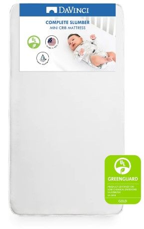 Photo 1 of Complete Slumber Waterproof Mini Crib Mattress | Firm support | GREENGUARD Gold Certified | Lightweight | Waterproof
