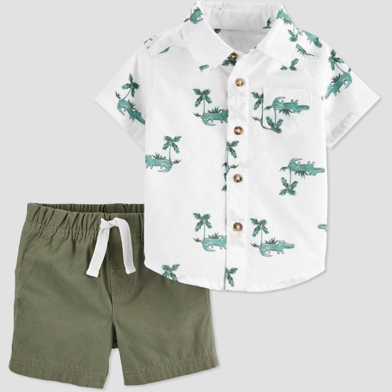 Photo 2 of Baby Boys' Dino Top & Shorts Set - Just One You® Made by Carter's3m and Baby Boys' Gator Top & Shorts Set - Just One You® Made by Carter's 

