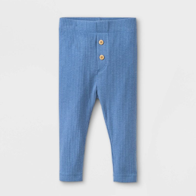 Photo 1 of Baby Boys' Rib Leggings - Cat & Jack™ 12m and Carter's Just One You® Baby Boys' Striped Dino Top & Bottom Set -3m


