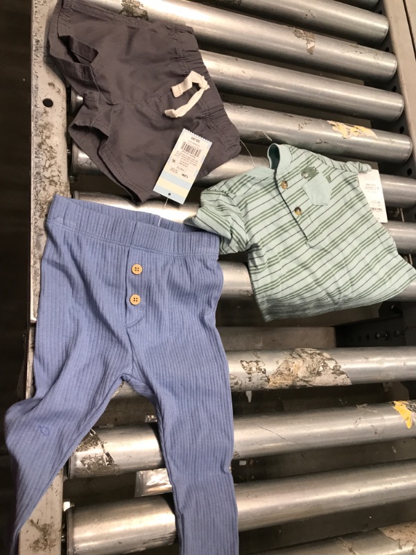 Photo 3 of Baby Boys' Rib Leggings - Cat & Jack™ 12m and Carter's Just One You® Baby Boys' Striped Dino Top & Bottom Set -3m


