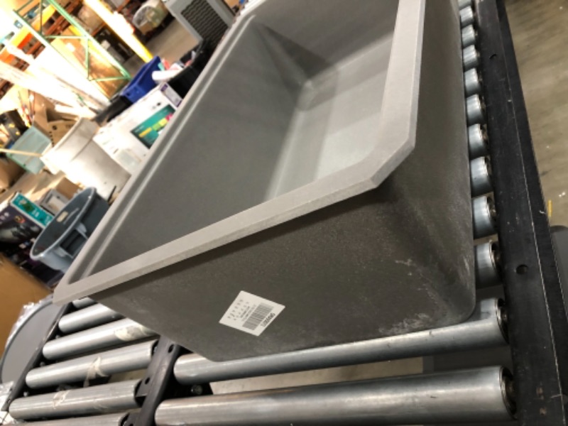 Photo 6 of **OPENED TO VERIFY ITEM**
Delta Everest Dark Grey Granite Composite 33 in. Single Bowl Undermount Workstation Kitchen Sink with Accessories
