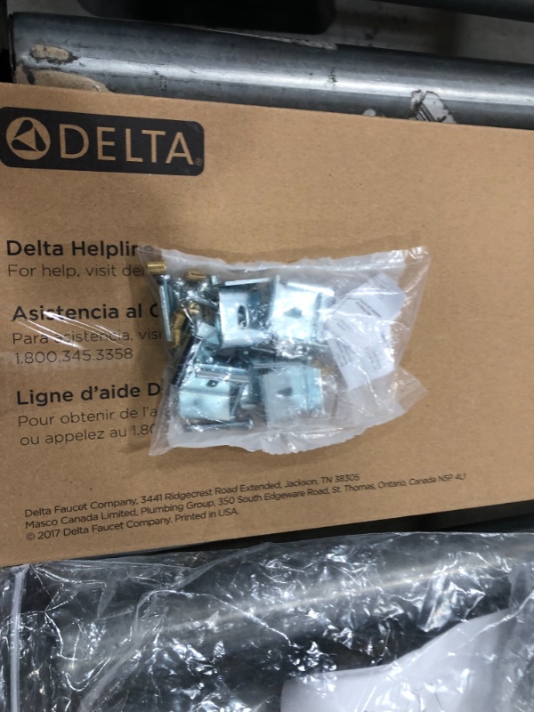 Photo 7 of **OPENED TO VERIFY ITEM**
Delta Everest Dark Grey Granite Composite 33 in. Single Bowl Undermount Workstation Kitchen Sink with Accessories
