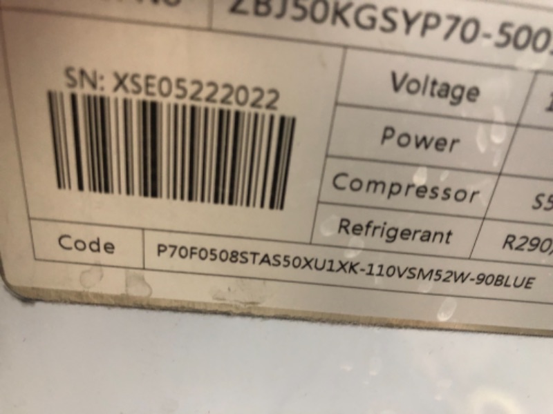 Photo 1 of **not functional-minor dents-parts only**
110 lb. / 24 H Commercial Freestanding Only Food Grade Construction Flake Ice Machine for Seafood Restaurant, Silver
