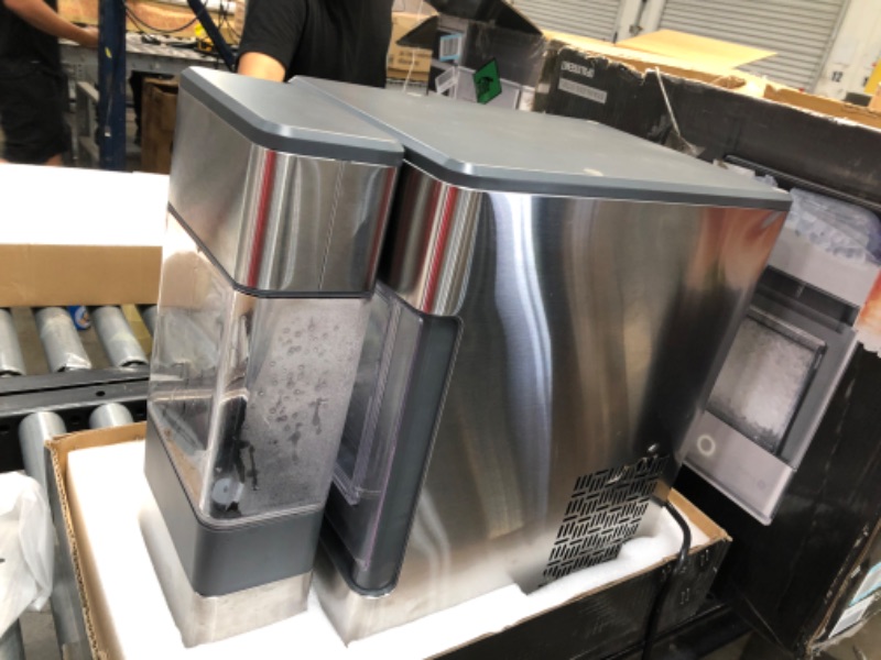 Photo 2 of GE Profile Opal | Countertop Nugget Ice Maker with Side Tank | Portable Ice Machine Makes up to 24 lbs. of Ice Per Day | Stainless Steel Finish