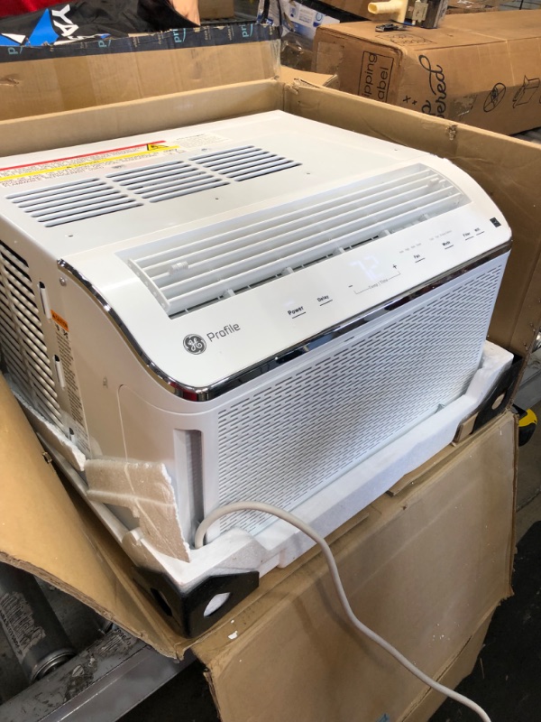 Photo 1 of **PARTS ONLY**
GE Profile Ultra Quiet Window Air Conditioner 6,150 BTU, WiFi Enabled Energy Efficient for Small Rooms, Easy Installation with Included Kit, 6K Window AC Unit, Energy Star, White
