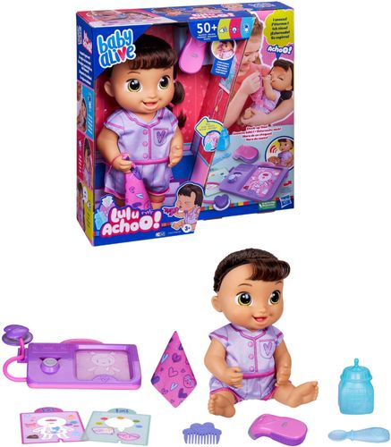 Photo 1 of Baby Alive Lulu Achoo Doll, 12-Inch Interactive Doctor Play Toy with Lights, Sounds, Movements and Tools, Kids 3 and up, Multi
