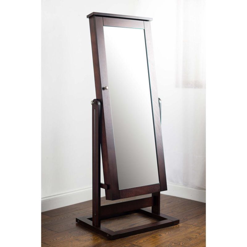 Photo 1 of **opened**
Hives and Honey Cheval Brown Wood Jewelry Mirror - Walnut
