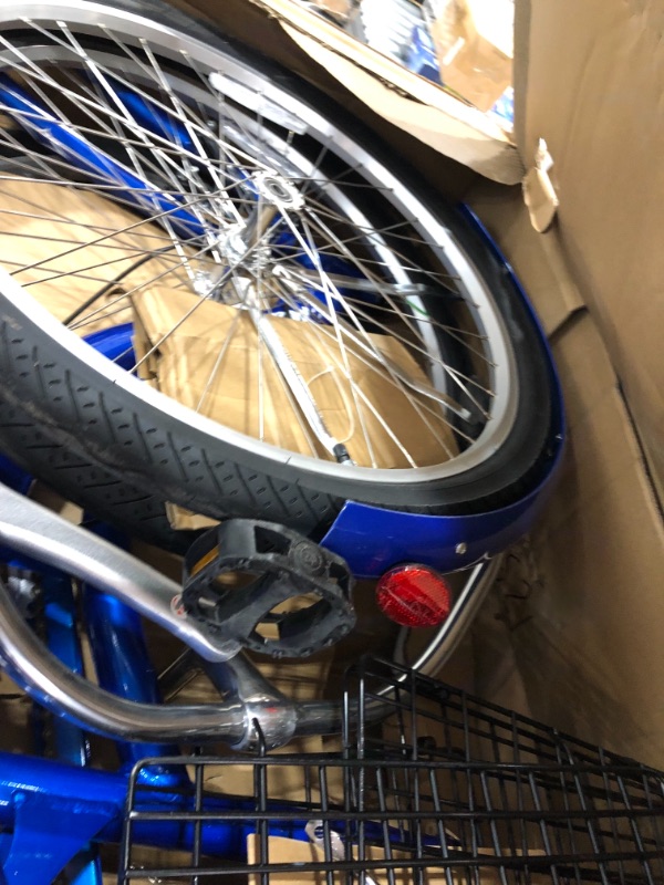 Photo 6 of **used-minor scratch**
Schwinn Meridian Adult Tricycle, 26-inch Wheels, Rear Storage Basket, Blue
