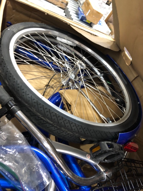 Photo 3 of **used-minor scratch**
Schwinn Meridian Adult Tricycle, 26-inch Wheels, Rear Storage Basket, Blue
