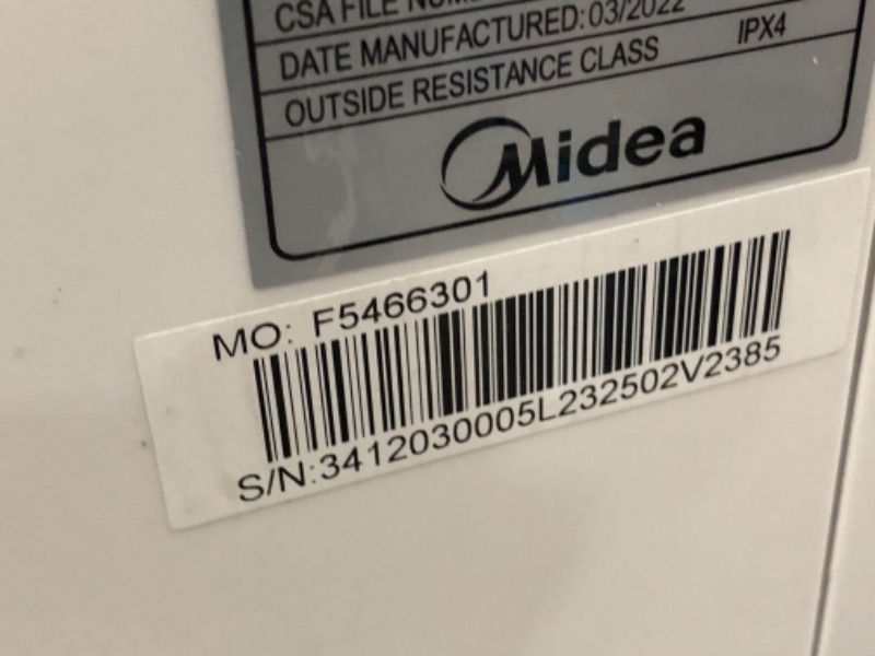 Photo 2 of **major dents-used**
Midea 8,000 BTU Smart Inverter U-Shaped Window Air Conditioner, 35% Energy Savings, Extreme Quiet, MAW08V1QWT (1860705)
