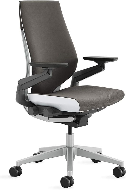 Photo 1 of **please view photos for detail**
Steelcase Gesture Office Chair - Cogent: Connect Graphite Fabric, Shell Back, Light on Light Frame, Polished Aluminum Base
