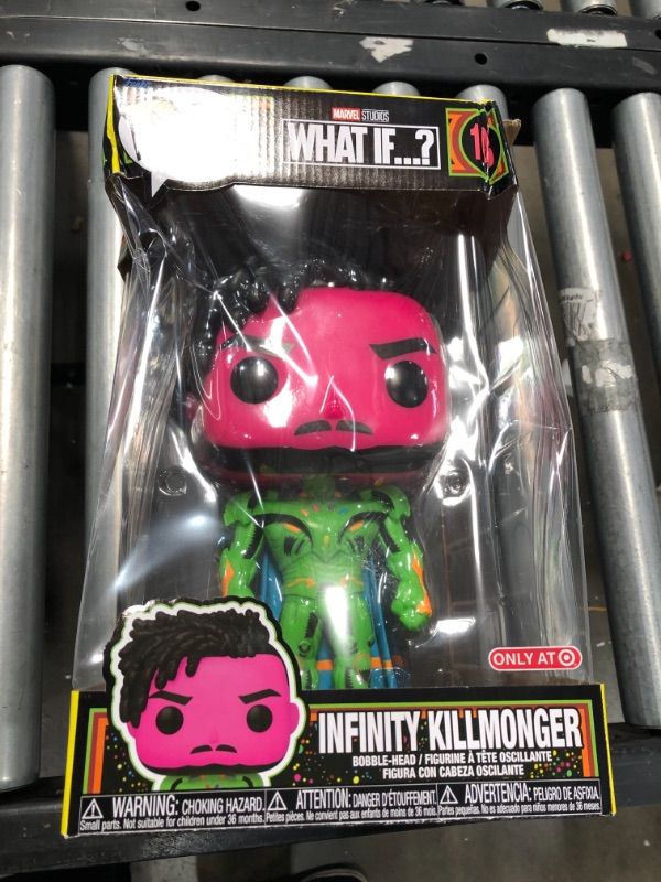 Photo 2 of **damaged box**
Funko POP! Jumbo: What If...? - Killmonger (Target Exclusive)